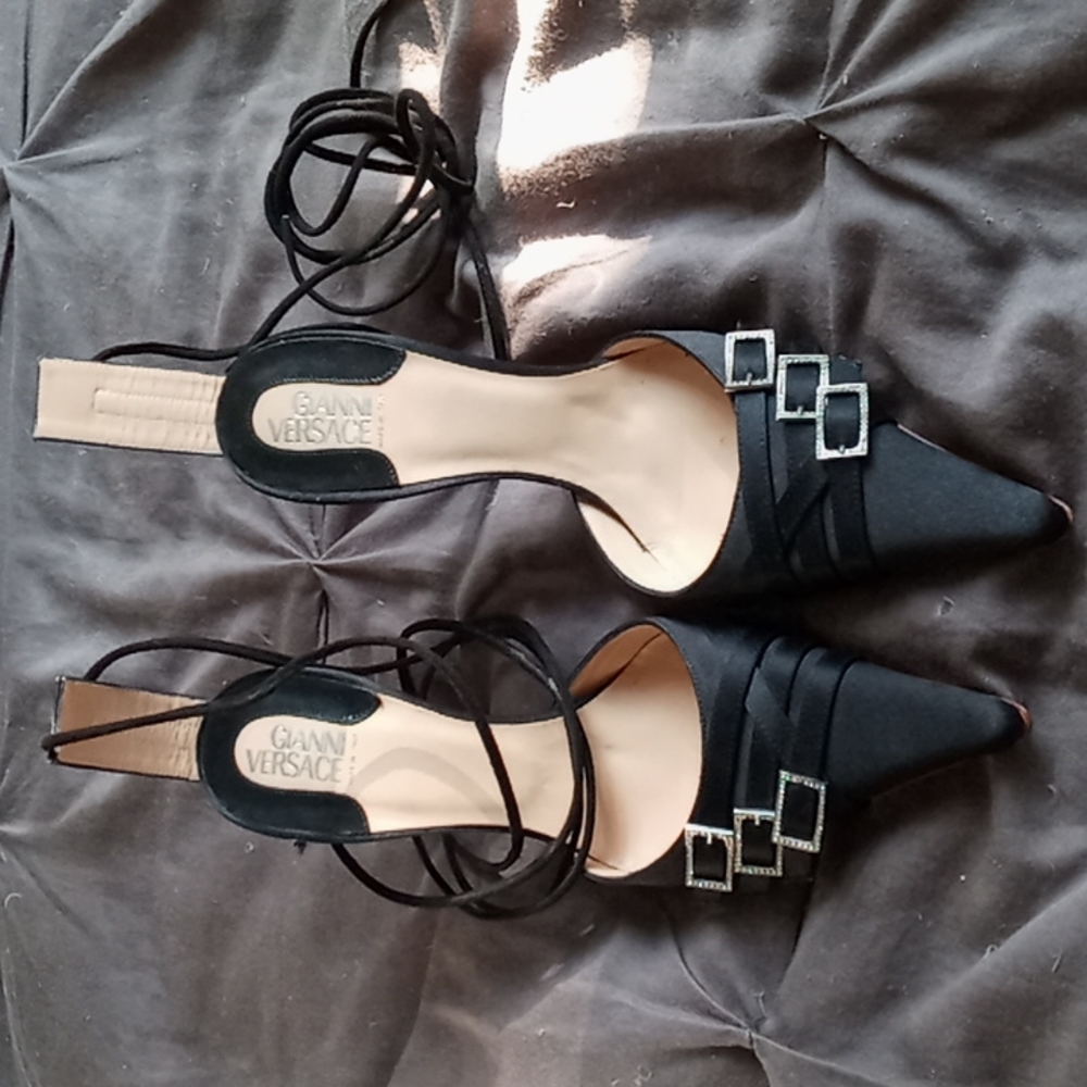 Gianni Versace vintage lace up heels